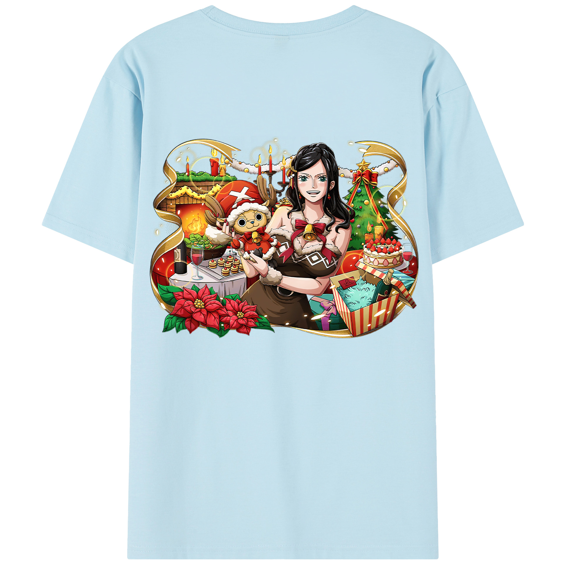 ワンピース ニコ・ロビン ONE PIECE Nico Robin 綿100％半袖Tシャツ（背面プリント）